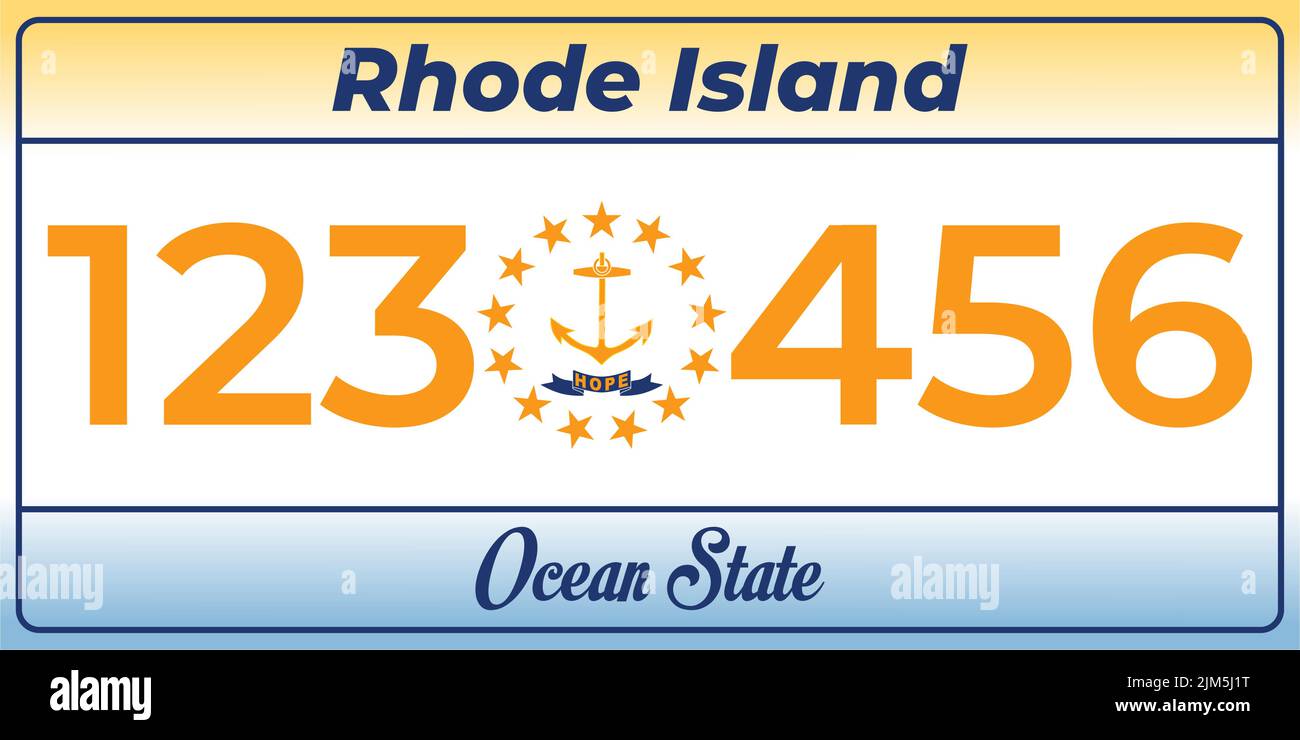 Authentique plaque d'immatriculation Américaine Rhode Island Big