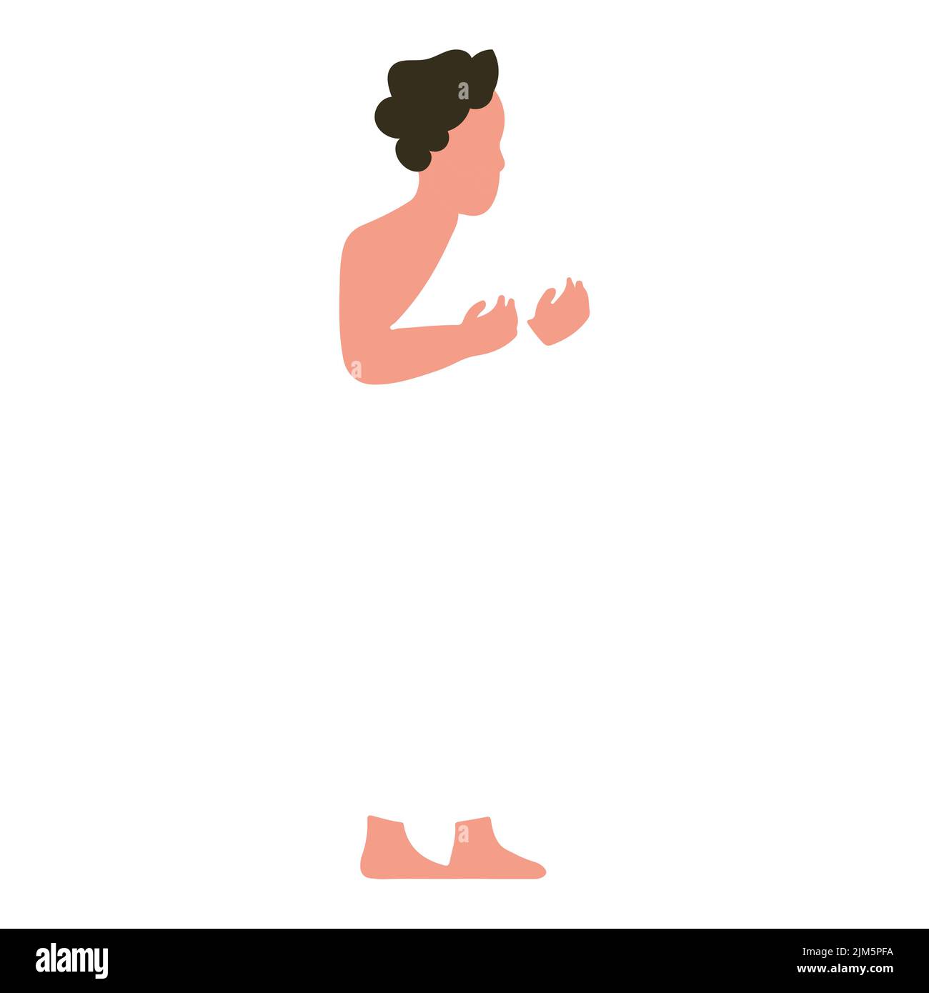 Illustration vectorielle d'une femme portant une robe blanche Illustration de Vecteur