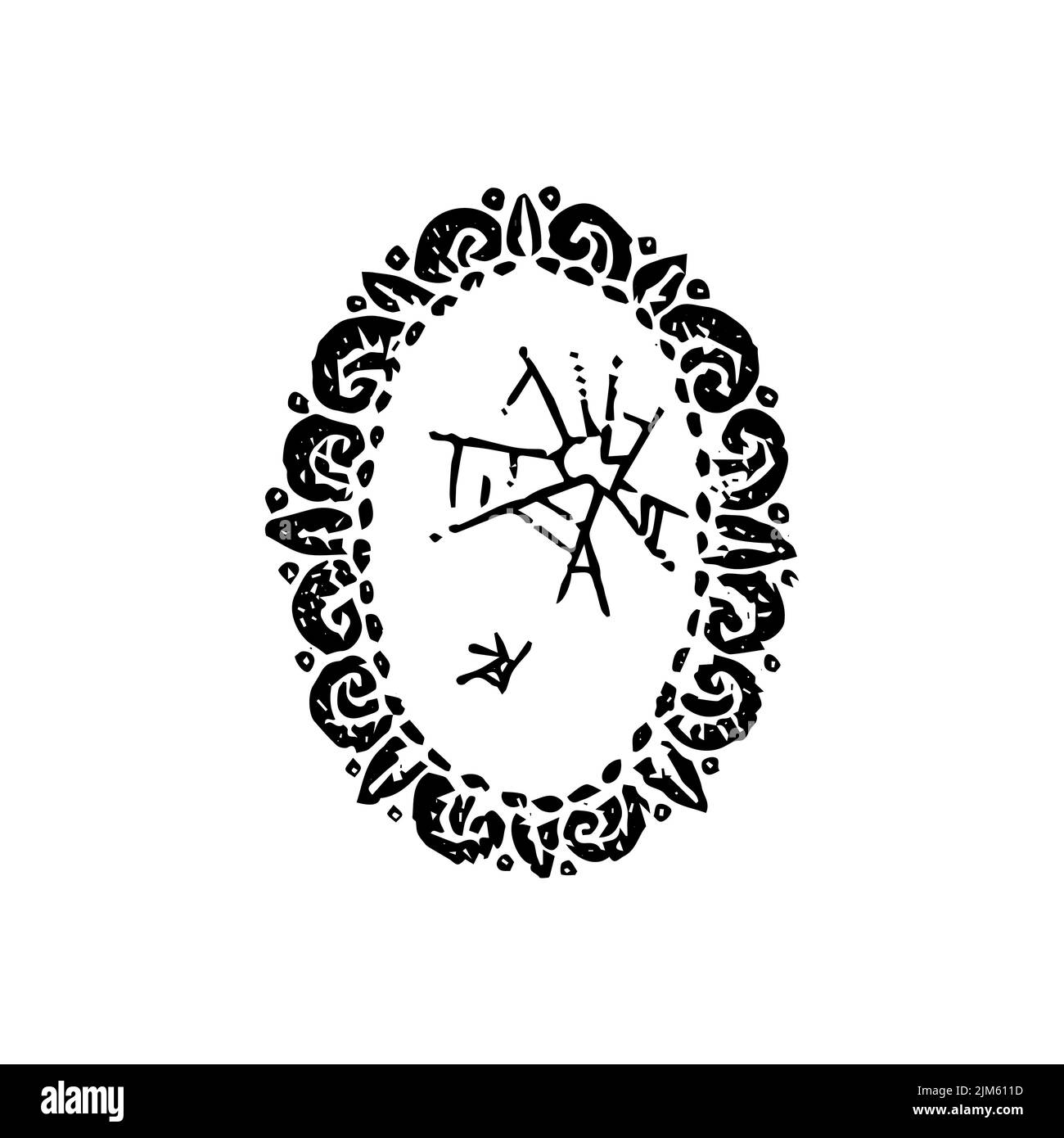 Travail de miroir cassé. Illustration vectorielle d'objets dessinés à la main. Illustration de Vecteur