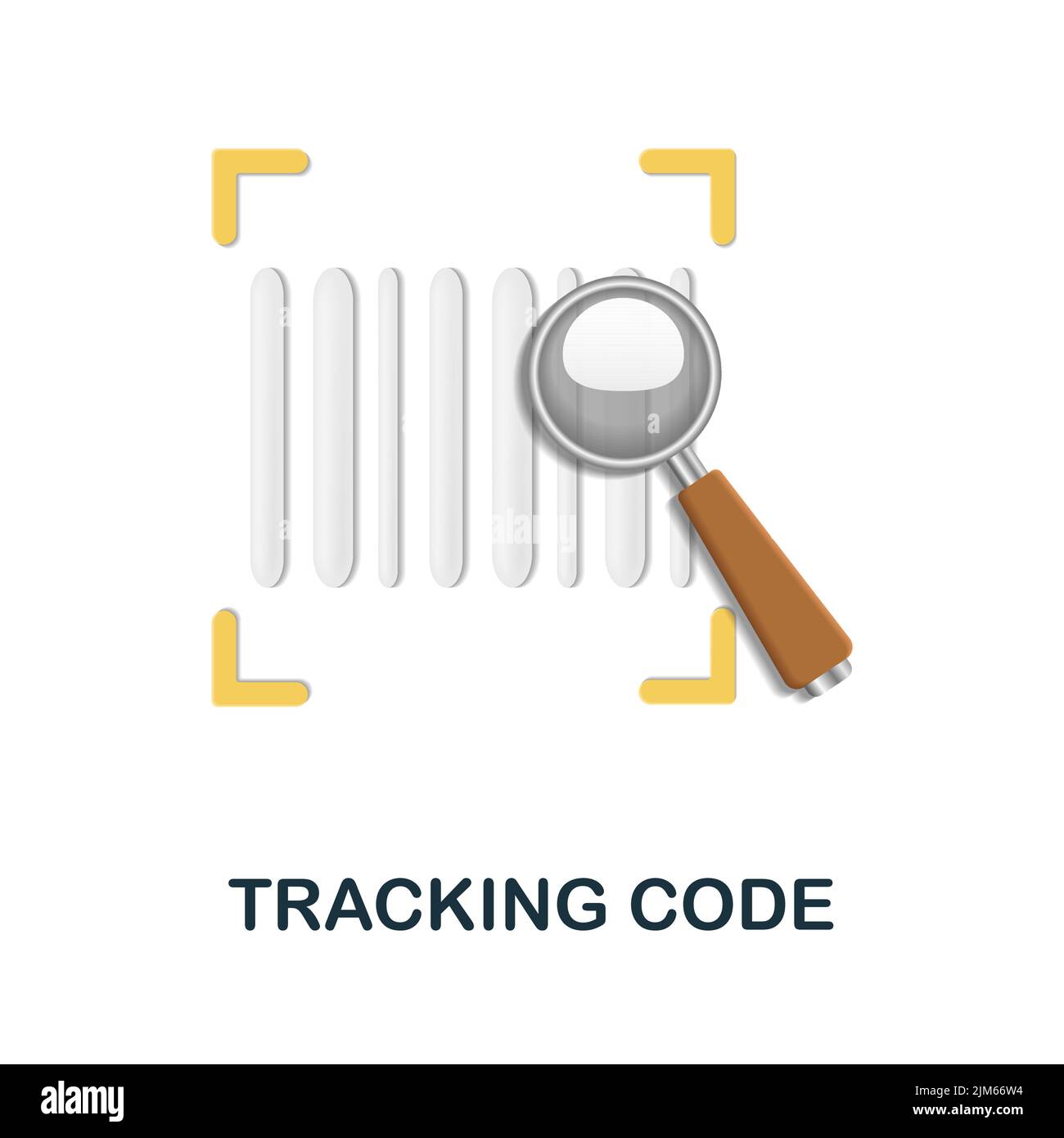 Icône Code de suivi. 3d illustration de la collection e-commerce. Icône Creative Tracking Code 3D pour la conception Web, les modèles, les infographies et bien plus encore Illustration de Vecteur