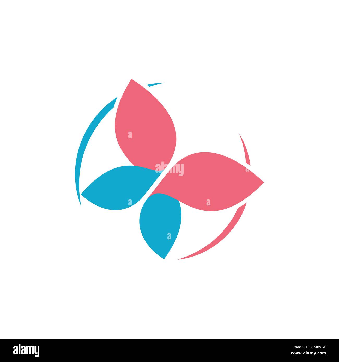 Logo papillon coloré Illustration de Vecteur