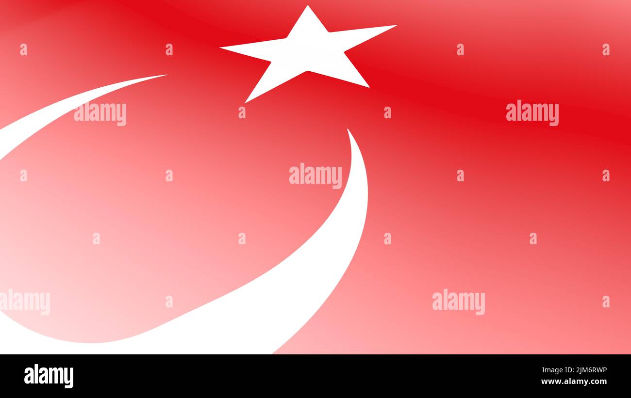 Une illustration en dégradé du drapeau de la Turquie Banque D'Images