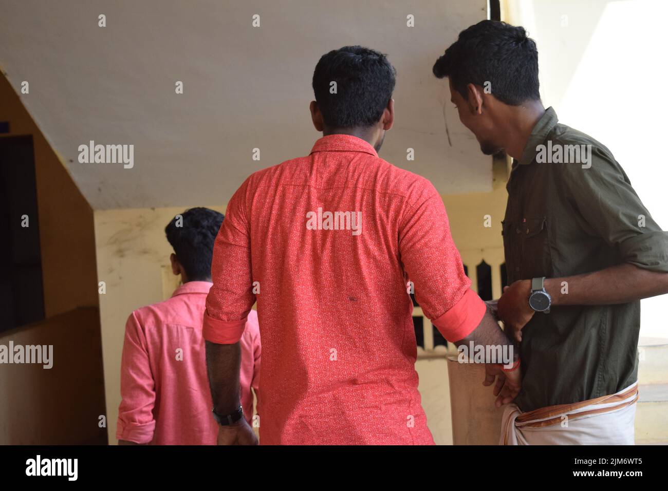 Étudiants du Collège indien pendant un festival à l'université Banque D'Images