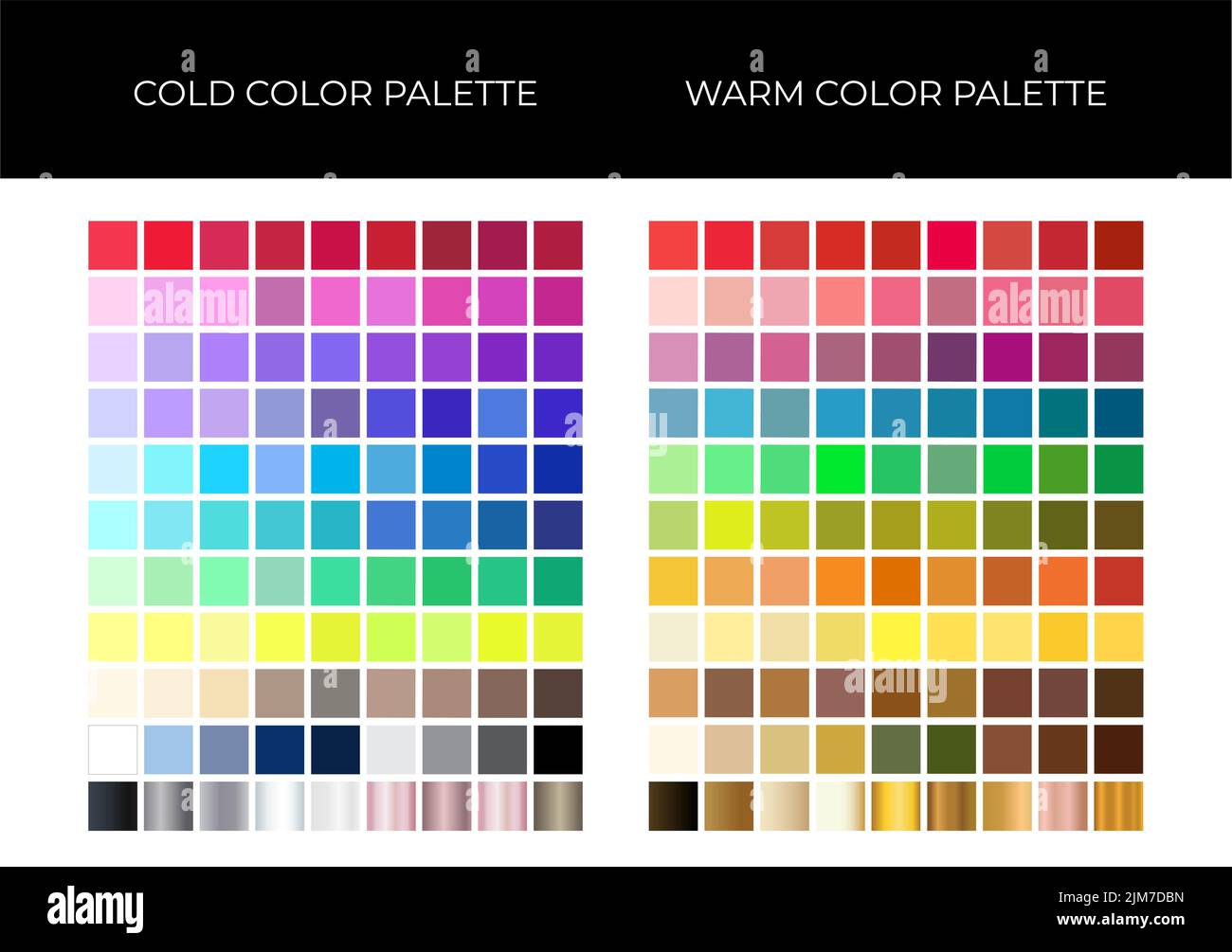 Nuancier Couleur Chaude Et Froide Palette de couleurs chaudes Banque de photographies et d'images à haute résolution - Alamy