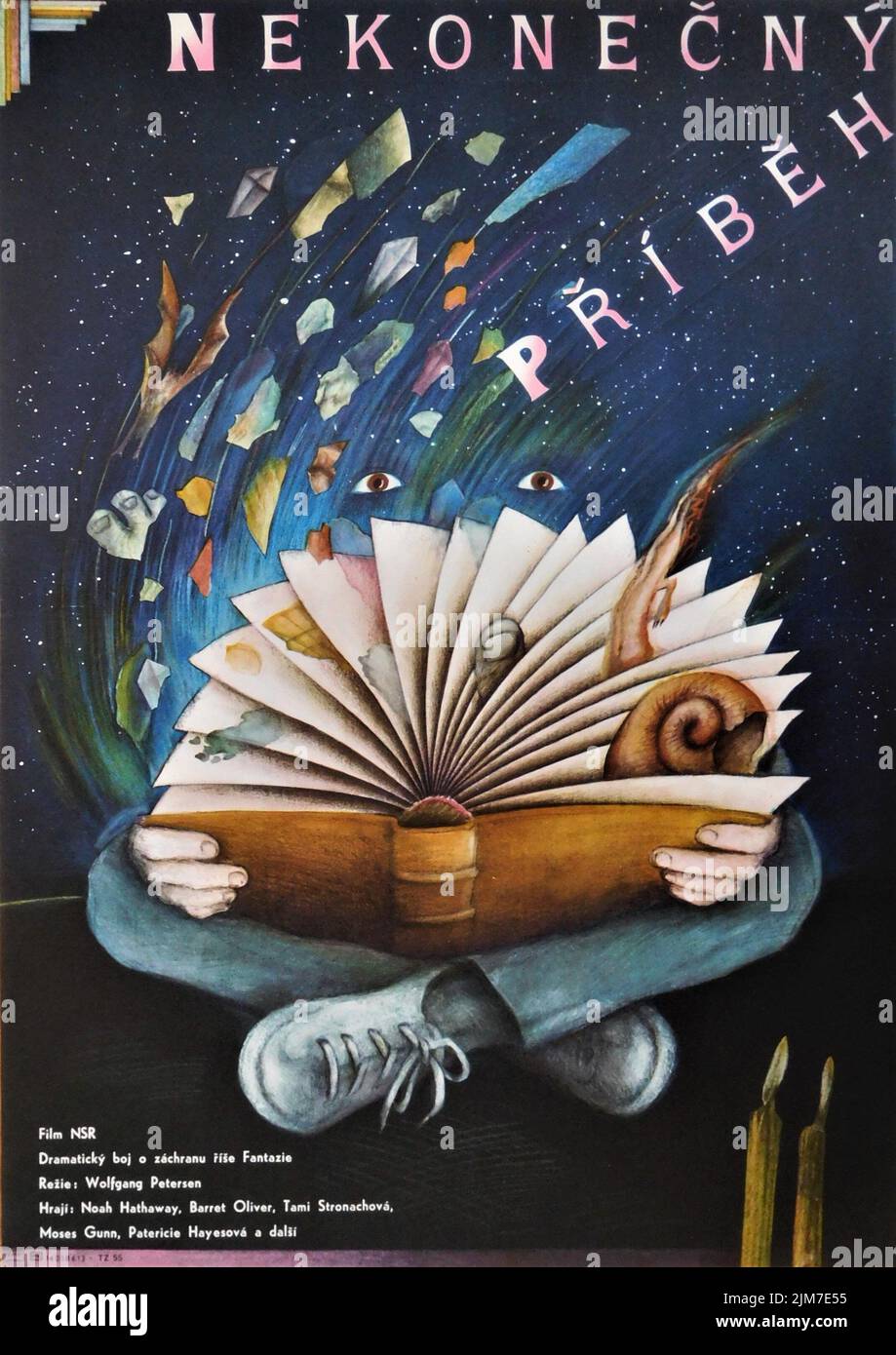 Tchèque Poster for DIE UNENDLICHE GESCHICHTE / THE NEVERING STORY / NEKONEČNÝ PŘÍBĚH 1984 réalisateur WOLFGANG PETERSEN roman Michael Ende Constantin film / Bavaria Studios / WDR / PSO / Bavaria film / Dieter Geissler Filmproduktion Banque D'Images