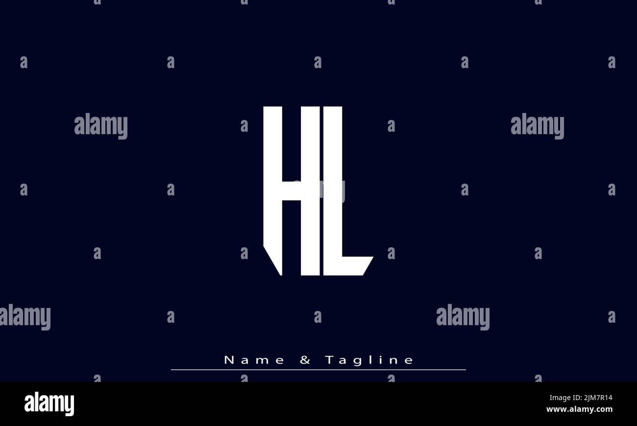 Lettres de l'alphabet initiales Monogram logo HL , LH Illustration de Vecteur