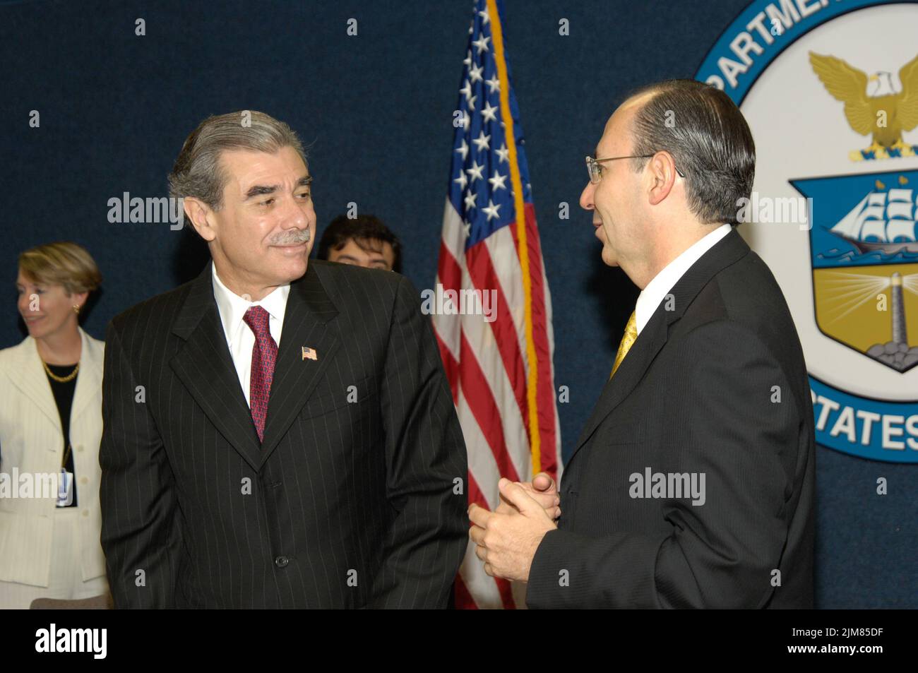 Bureau du secrétaire (Carlos Gutierrez) - Conseil nord-américain de la compétitivité - États-Unis, Canada et Mexique Banque D'Images