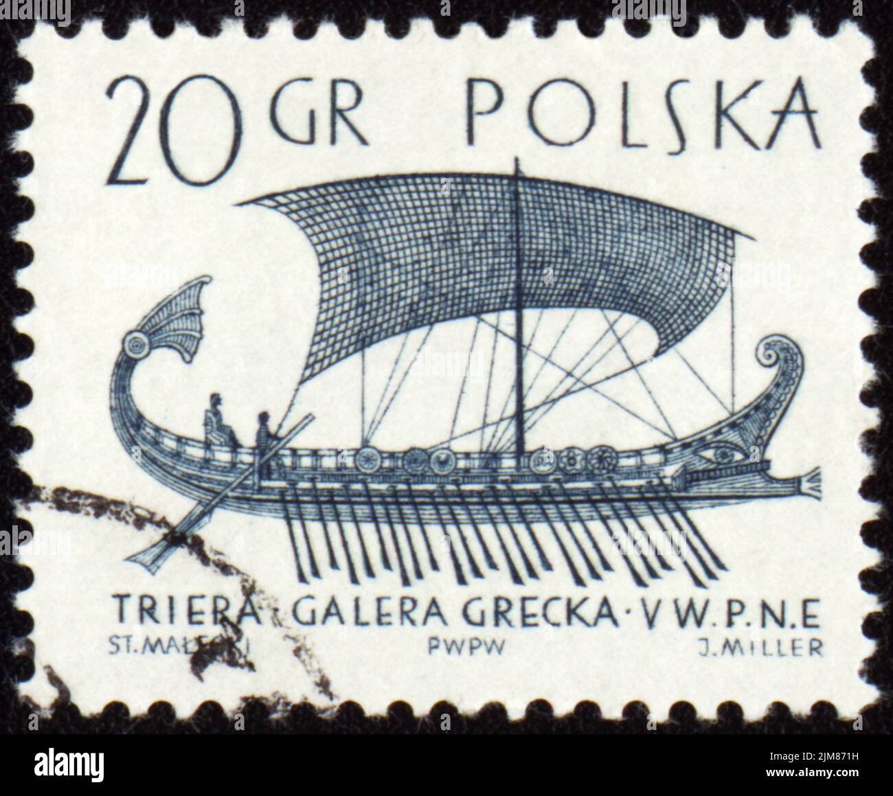 POLOGNE - VERS 1963: Timbre imprimé en Pologne montre l'ancienne cuisine grecque Banque D'Images