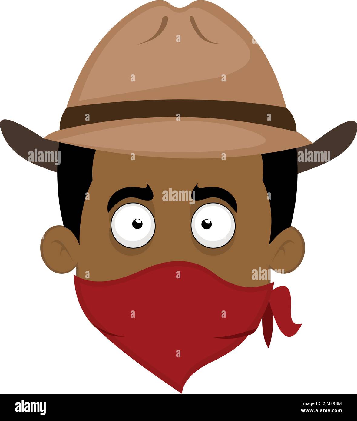 Illustration vectorielle de la face d'un bandit de l'extrême ouest Illustration de Vecteur