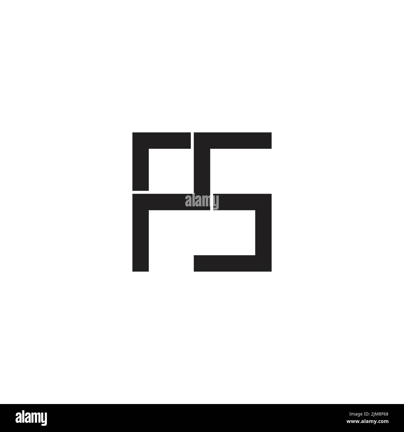 lettre ps simple ligne numérique simple géométrique logo vecteur Illustration de Vecteur