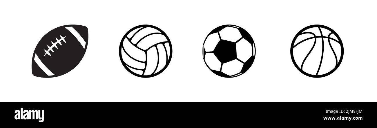 Élément de conception d'icône de ballon de sport populaire adapté aux sites Web, aux dessins imprimés ou aux applications Illustration de Vecteur