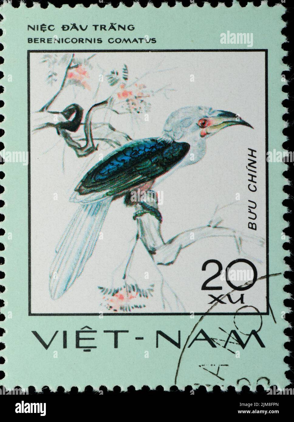 VIETNAM - VERS 1982: Timbre - animal oiseau charme Banque D'Images