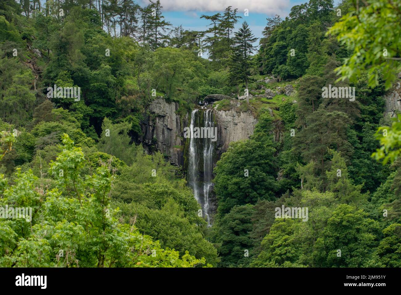 Cascade de Rhaeadr, LLanrhaeadr-Ym-Mochnant, Powys, pays de Galles Banque D'Images