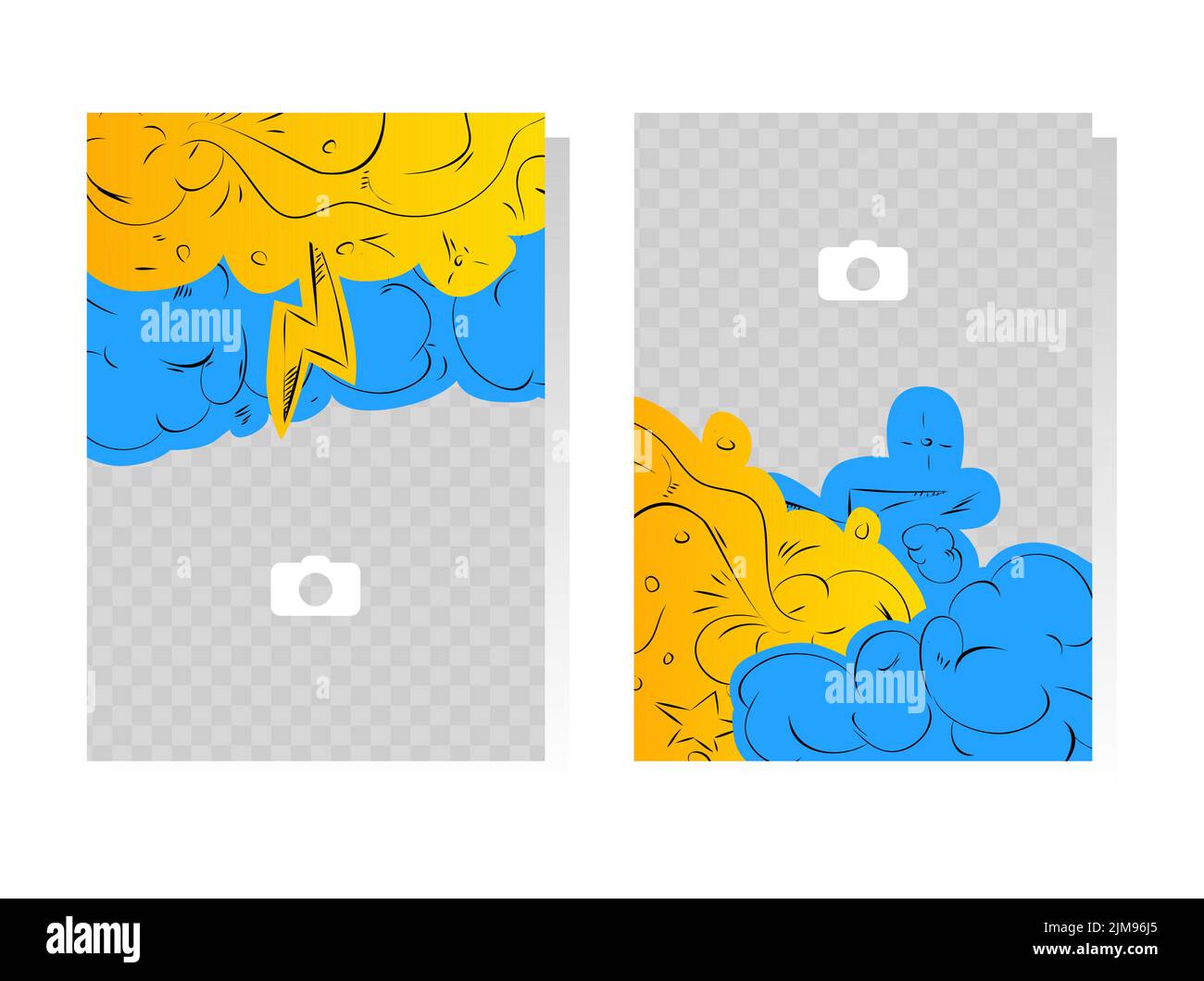 Affiche sur la flèche. Modèle de bannière pour un événement explosif. Concevoir avec des formes dynamiques. Publication sur les réseaux sociaux pour invitation, récompenses ou couvertures. Illustration de Vecteur