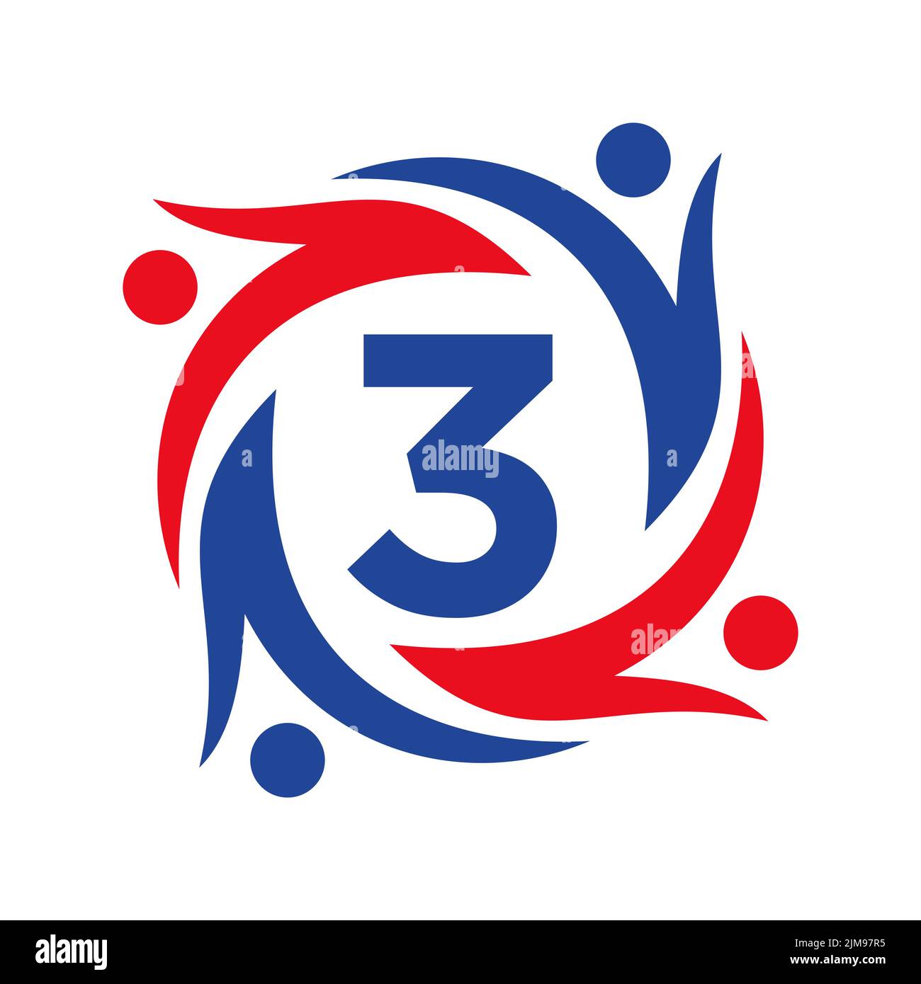 Logo de l'association caritative américaine sur le signe de la lettre 3 ...