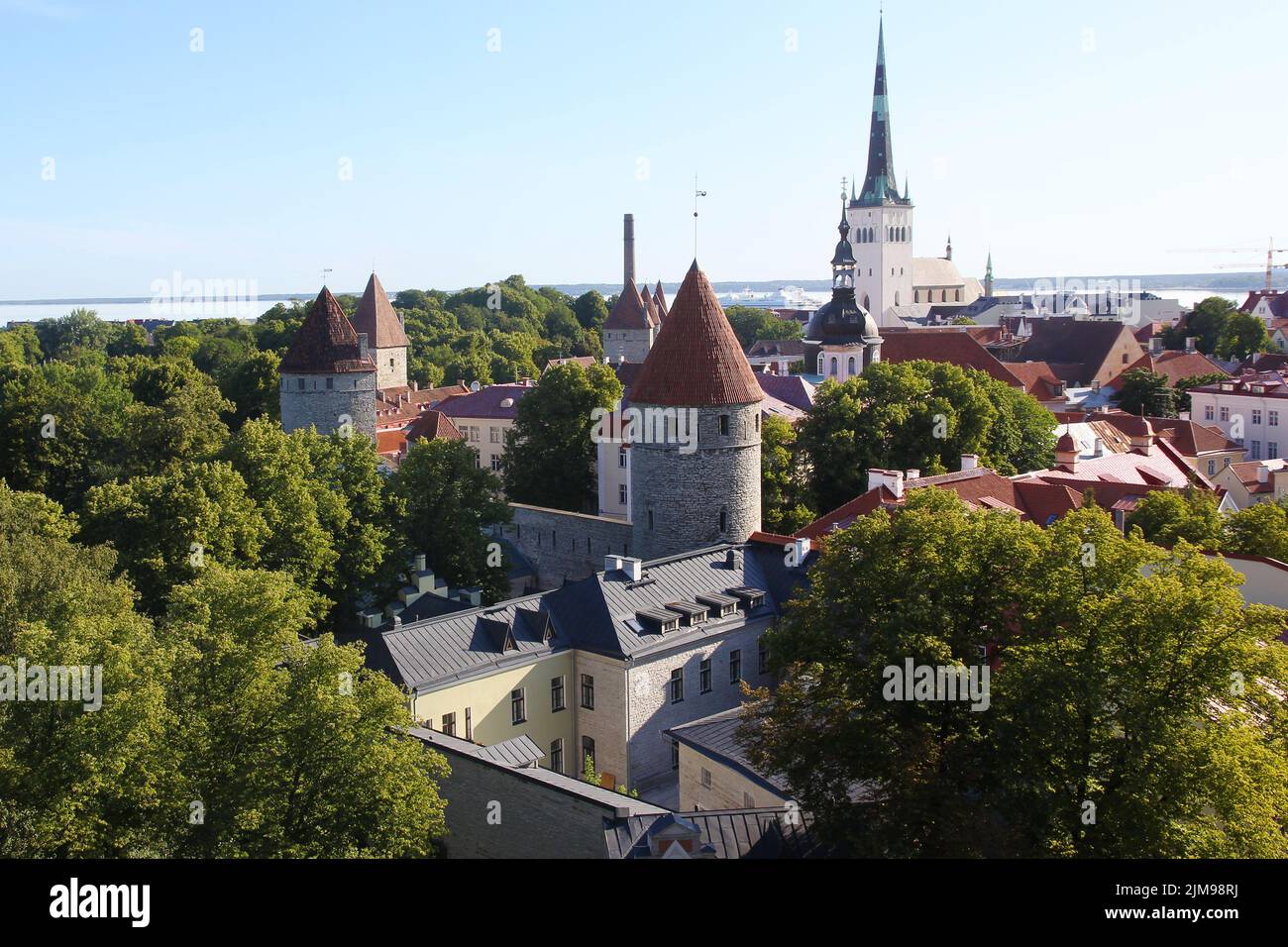 Meilleure vue sur la ville de Tallinn en Estonie Banque D'Images