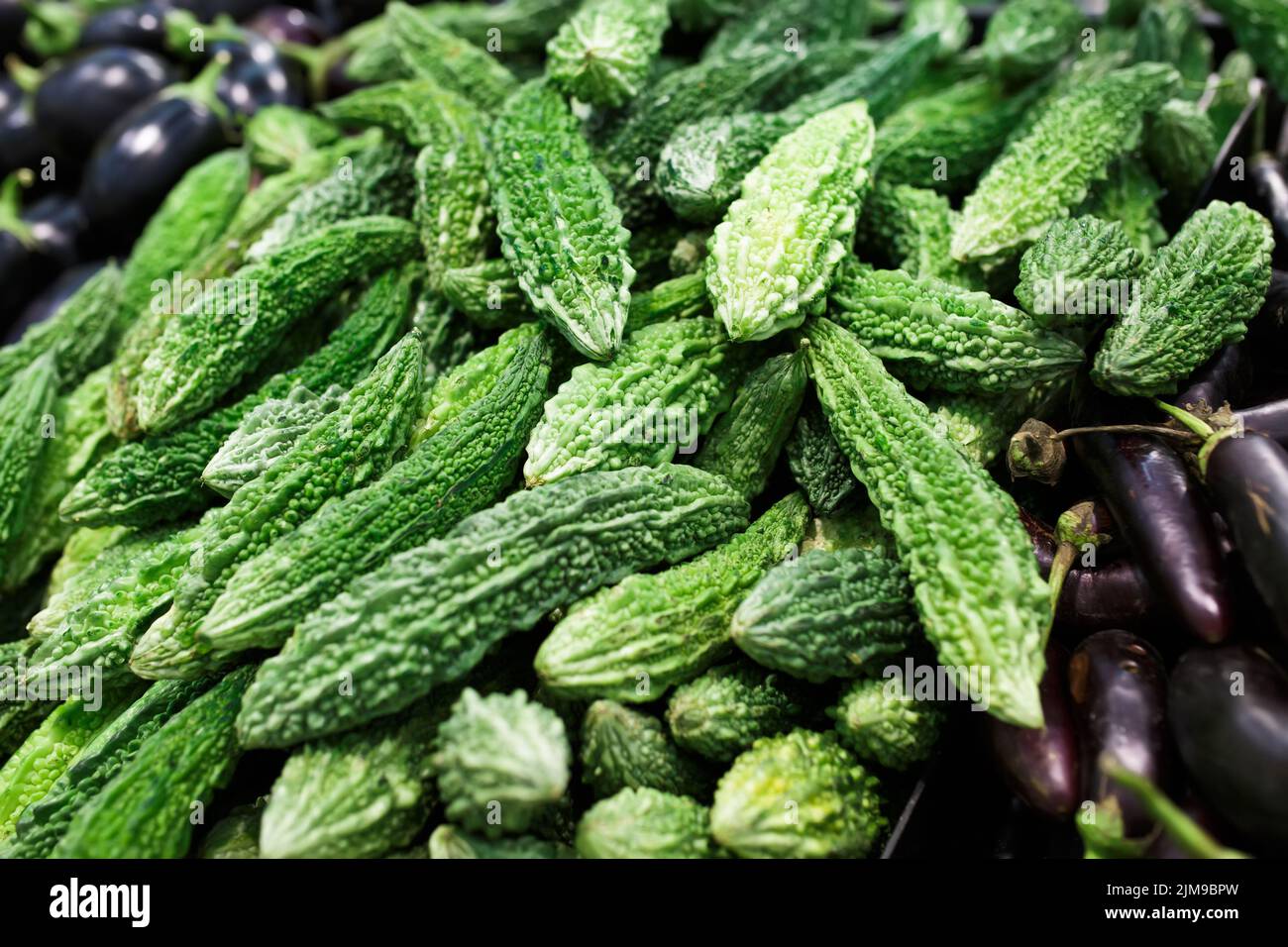 Épicerie, fond naturel dans le magasin Banque D'Images