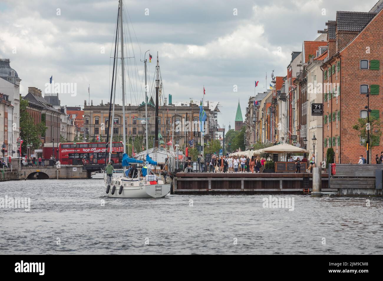 Canal du port de Nyhavn à Copenhague, Danemark Banque D'Images