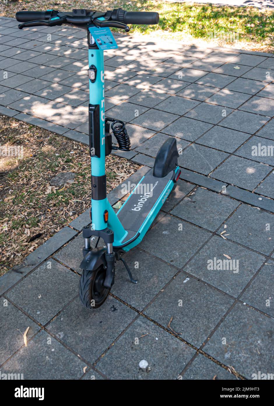 BinBin est un nouveau service de location de scooter à Sarajevo Banque D'Images