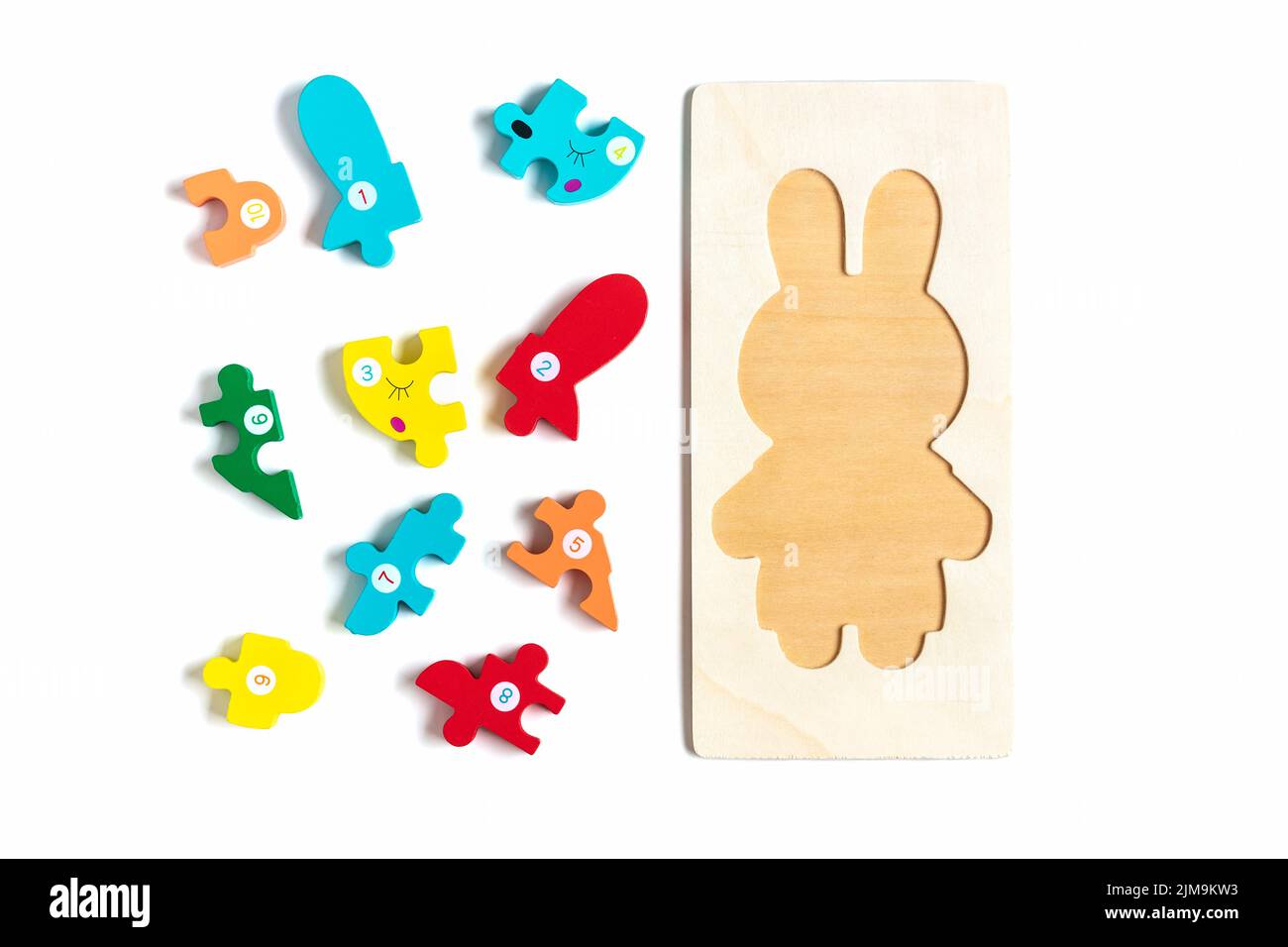 Ensemble de forme Montessori style jouets enfants en bois écologique jeux de logique pour enfants d'âge préscolaire jouets pour le développement de bébé. Collection d'éléments éducatifs pour le développement de la petite enfance. Banque D'Images