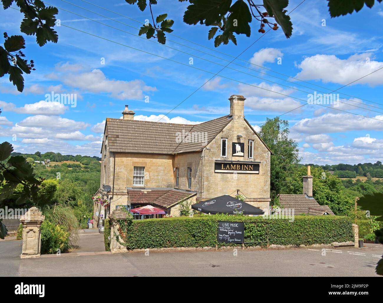 The Lamb Inn, Eastcombe village , Stroud, Gloucestershire, Angleterre, ROYAUME-UNI, GL6 7EA Banque D'Images