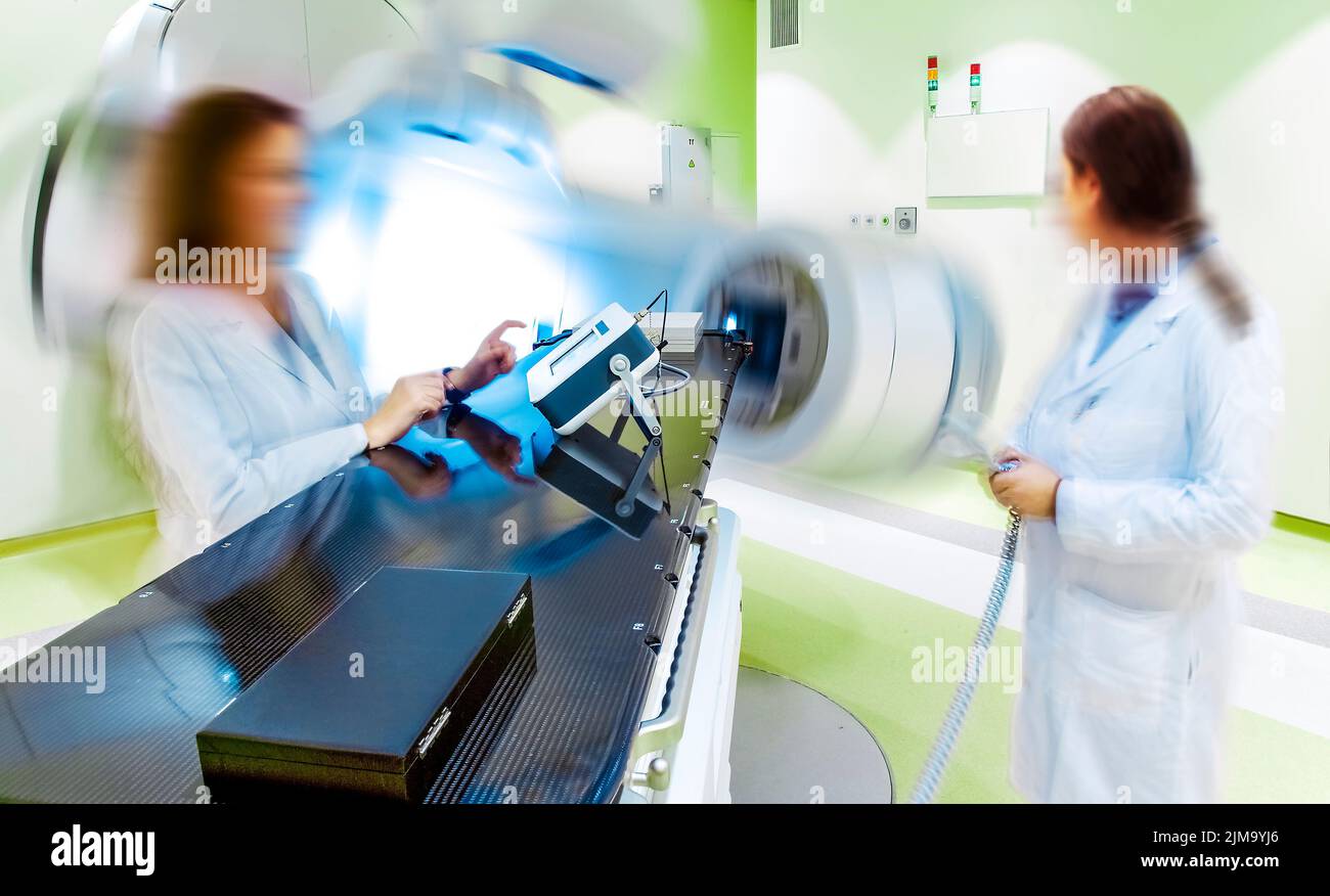 Scanner à rayons X de tomographie, support magnétique Banque D'Images