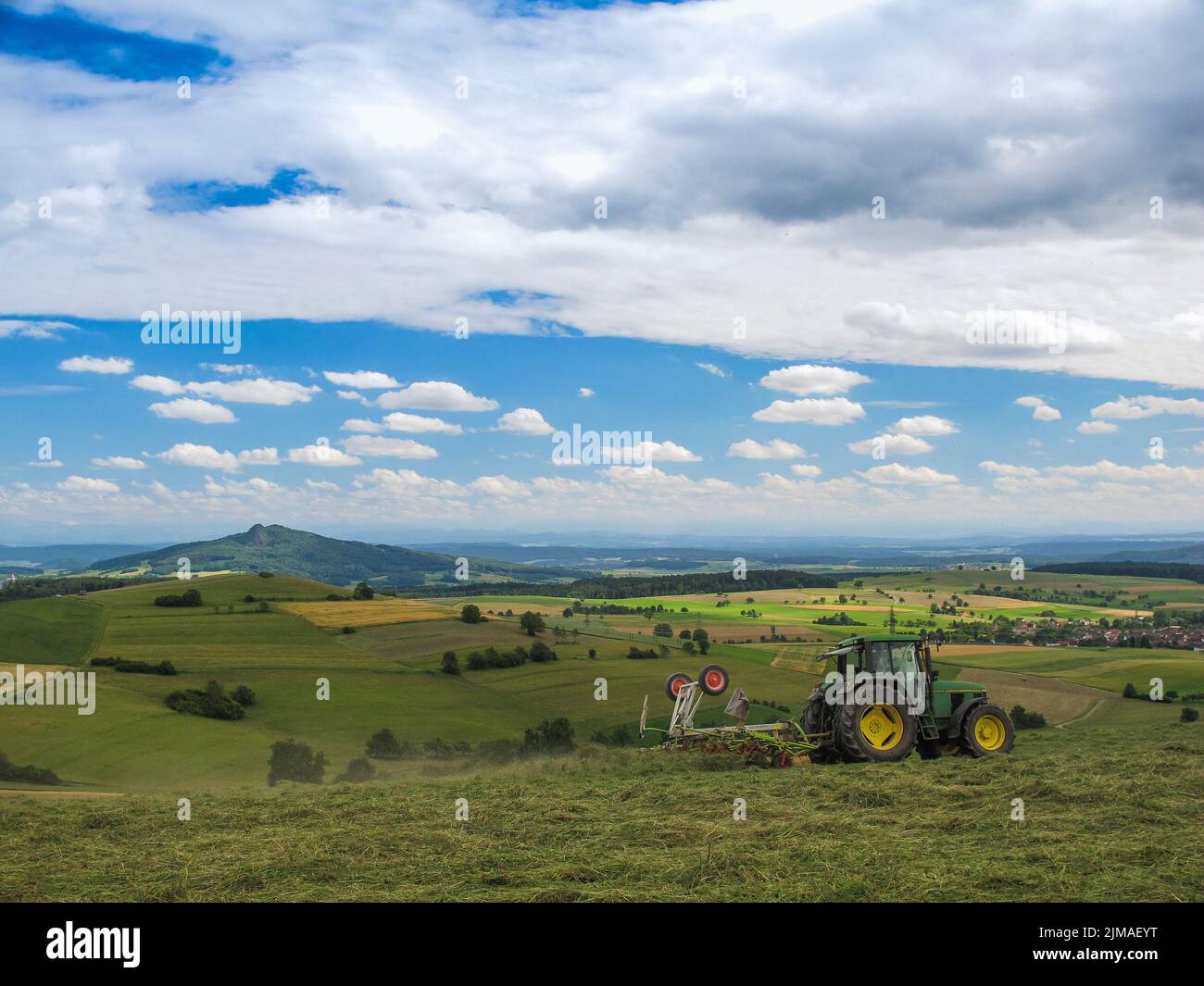 Récolte de foin - Hegau Banque D'Images