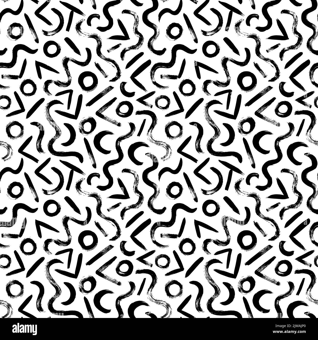 La géométrie dessinée à la main forme un motif vectoriel sans couture Illustration de Vecteur