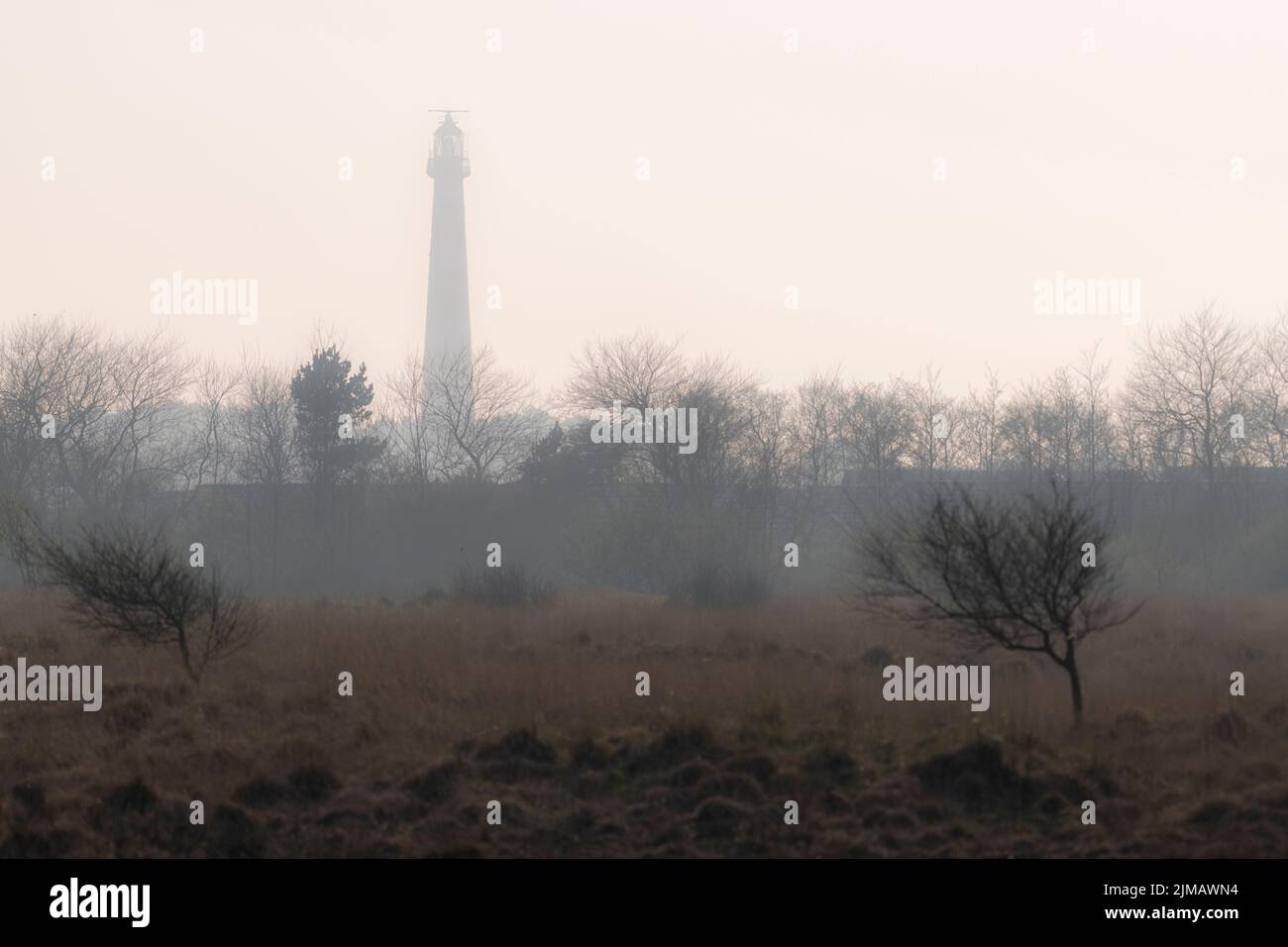 Photo abstraite du phare de l'île Ameland Banque D'Images