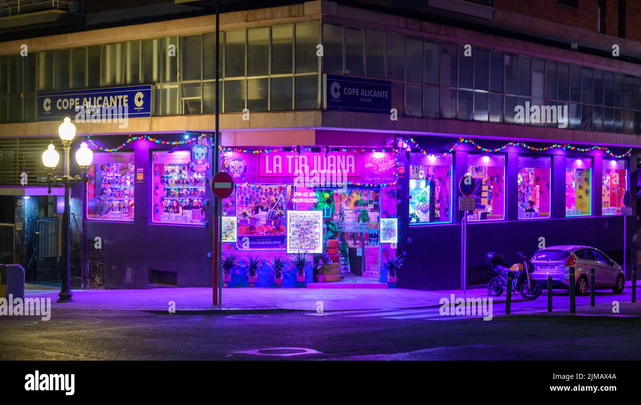 Restaurant Tia Juana, Alicante, Espagne Banque D'Images