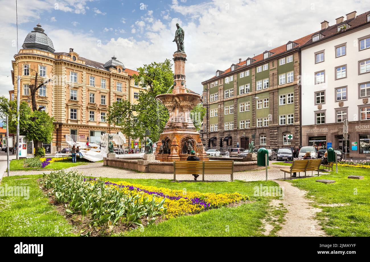 Monument au Duc Rudolf IV, qui a ajouté le Tyrol à l'Autriche Banque D'Images