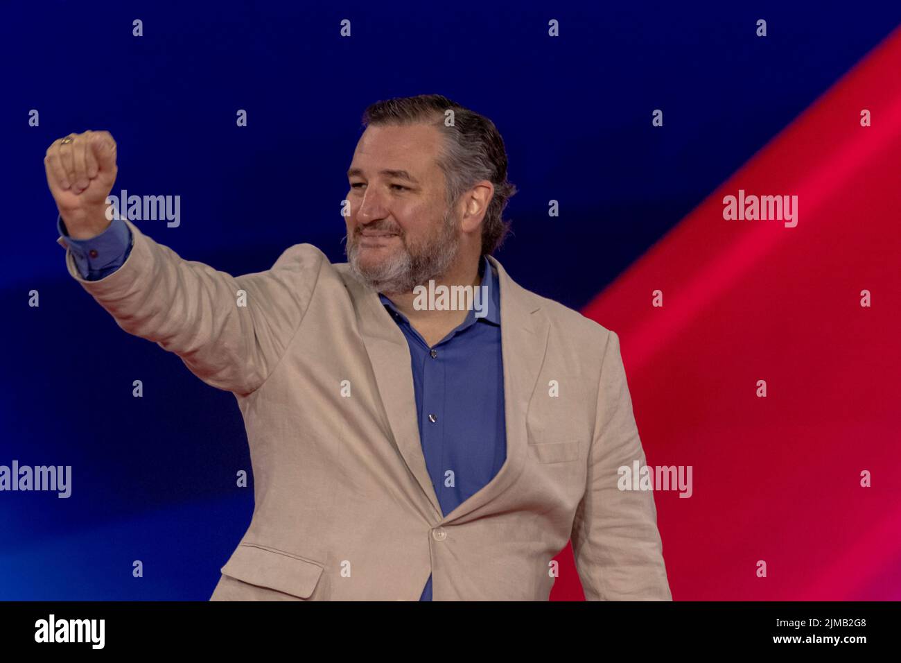 Dallas, Texas, États-Unis. 5th août 2022. Le sénateur américain Ted Cruz, du Texas, s'adresse à un auditoire au CPAC Texas 2022, 08/05/2022, à Dallas, au Texas, organisé au Hilton Anatole. Le sénateur Cruz amène la foule à parler de guerres culturelles et de l'administration Biden. (Credit image: © Chris Rusanowsky/ZUMA Press Wire) Credit: ZUMA Press, Inc./Alamy Live News Banque D'Images