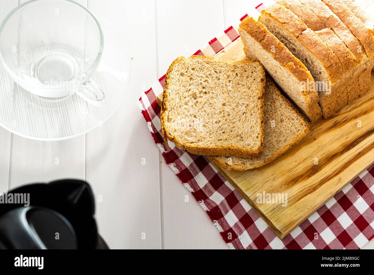 pain de pain ou pain entier avec fermentation naturelle, dans une scène