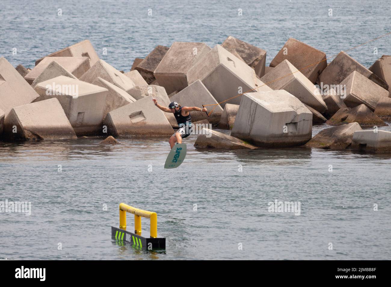 IMAGIN manifestations sportives d'été extrêmes, Barcelone. Divers sports extrêmes sur l'eau et la terre Banque D'Images