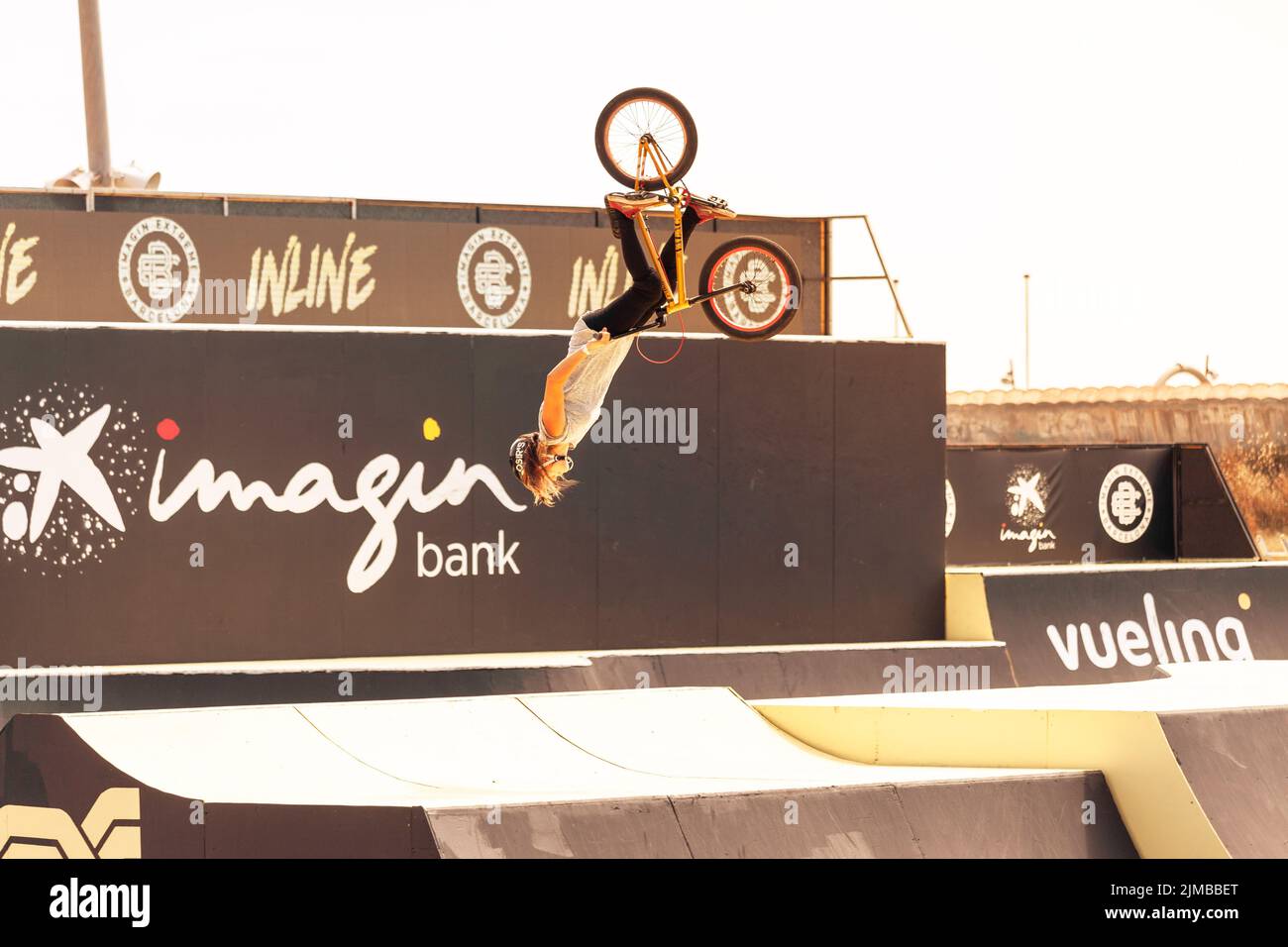 IMAGIN manifestations sportives d'été extrêmes, Barcelone. Divers sports extrêmes sur l'eau et la terre Banque D'Images