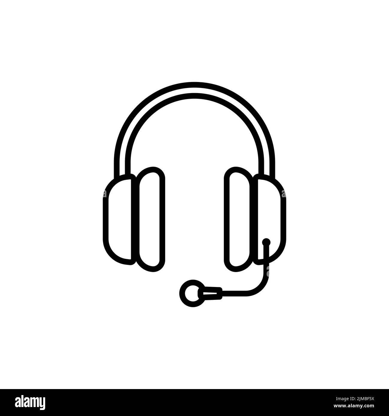 Icône casque. Icône liée à l'électronique, technologie. Style d'icône de ligne. Conception simple modifiable Illustration de Vecteur