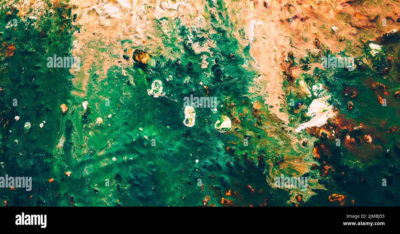 résumé peinture arrière-plan sarcelle sable thème de bord de mer Banque D'Images