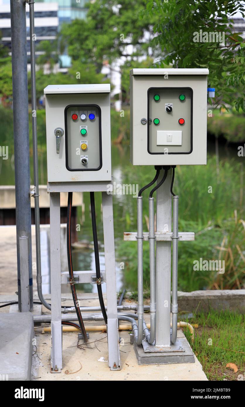 boîtier de commande électrique ou armoire pour contrôleur électrique haute tension. Banque D'Images