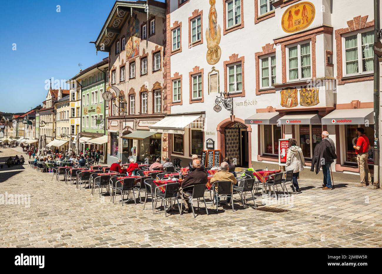 Ville médiévale historique de Bad Tolz. Bavière Banque D'Images