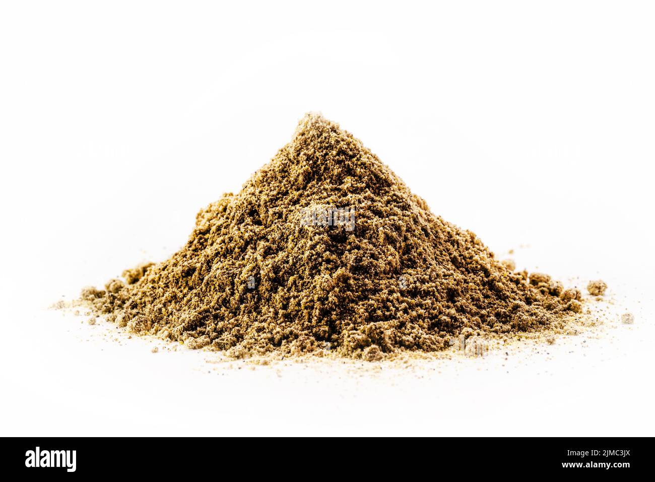 Protéine de lactosérum ou créatine, supplément alimentaire pour gagner la masse musculaire, l'énergie. Arrière-plan blanc avec espace de copie Banque D'Images