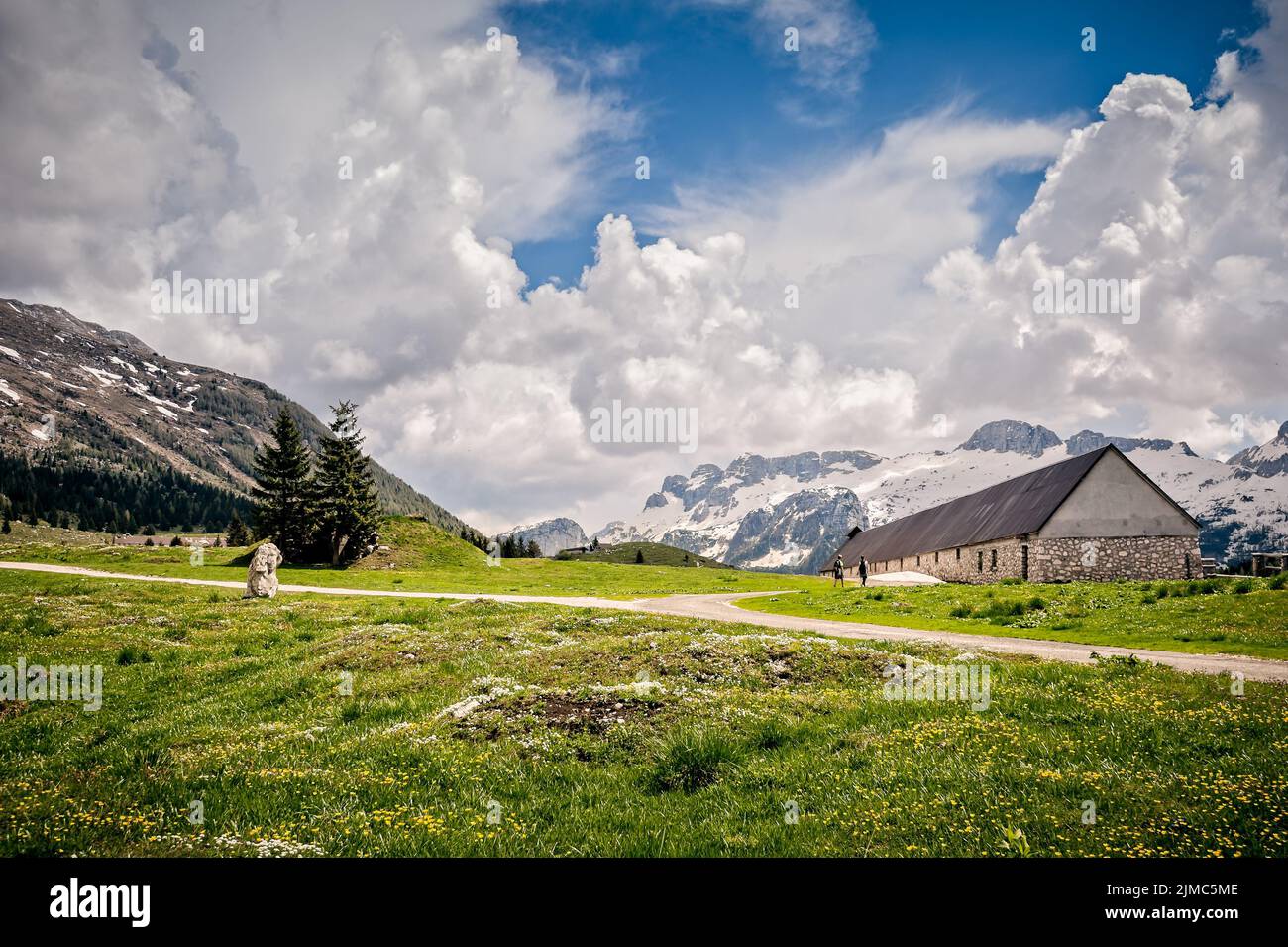 Plateau de Montasio. Paysage de montagnes Banque D'Images