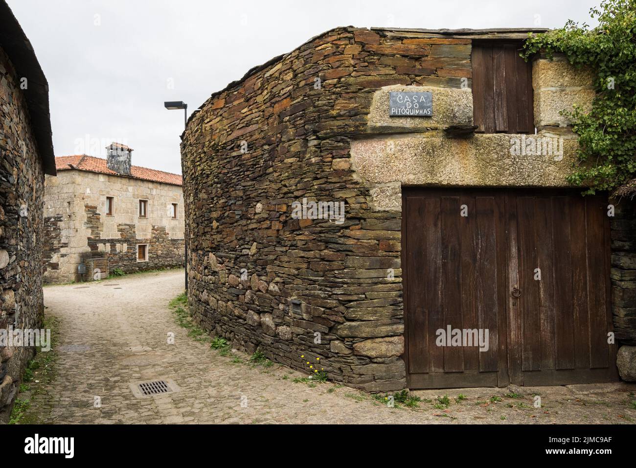 Quintandona, village schiste Banque D'Images