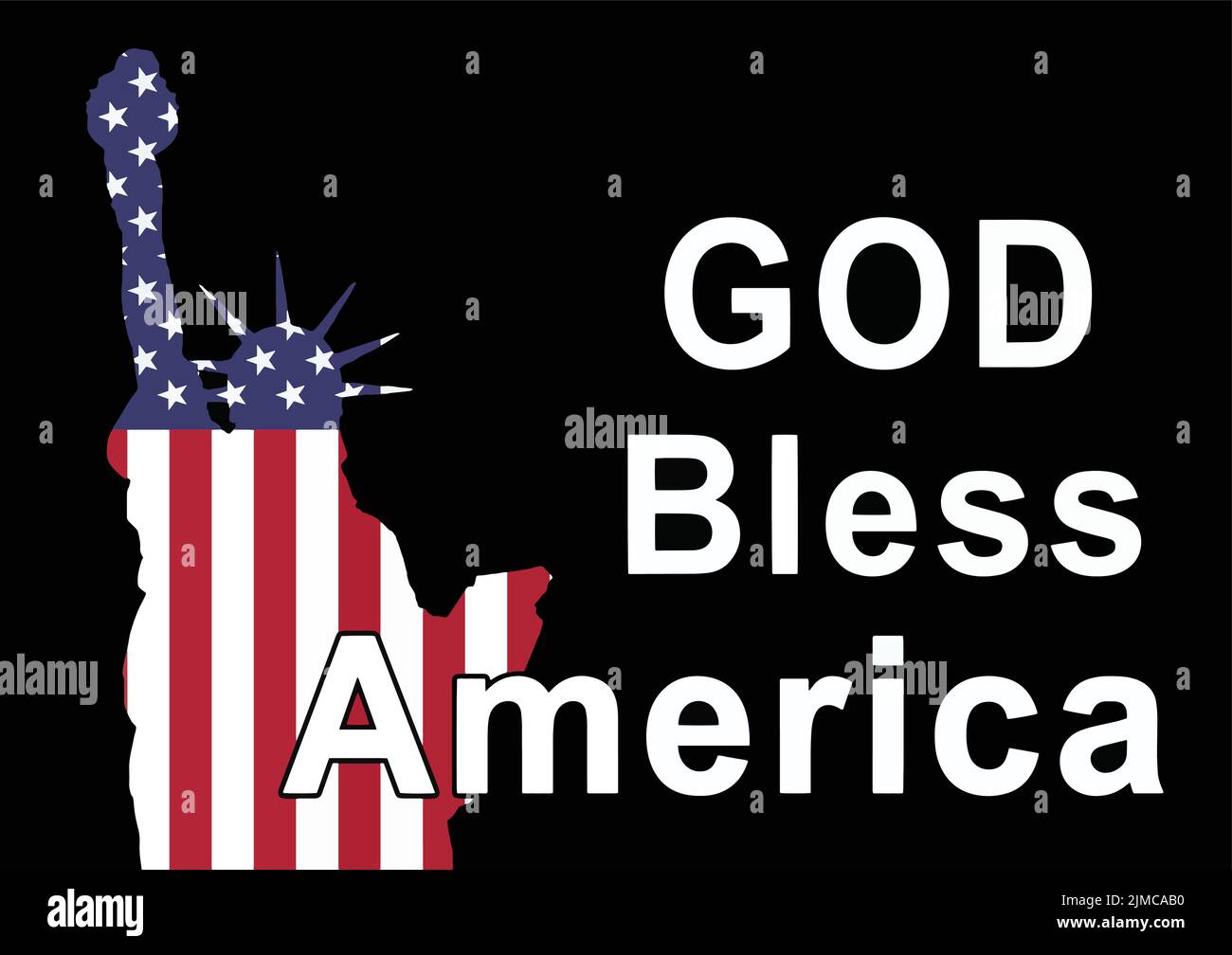 Logo ou bannière imprimé USA Tshirt du jour de l'indépendance Illustration de Vecteur