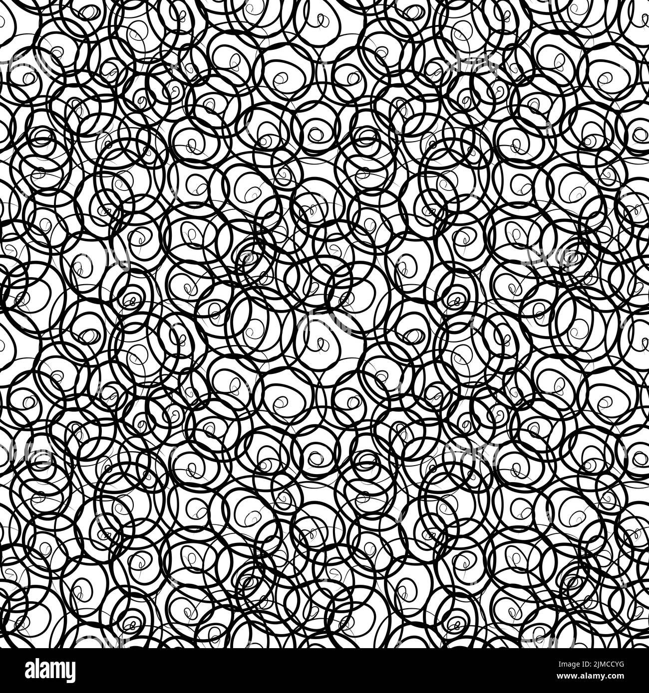 Texture et motif sans couture - arrière-plan en spirale noir et blanc Banque D'Images