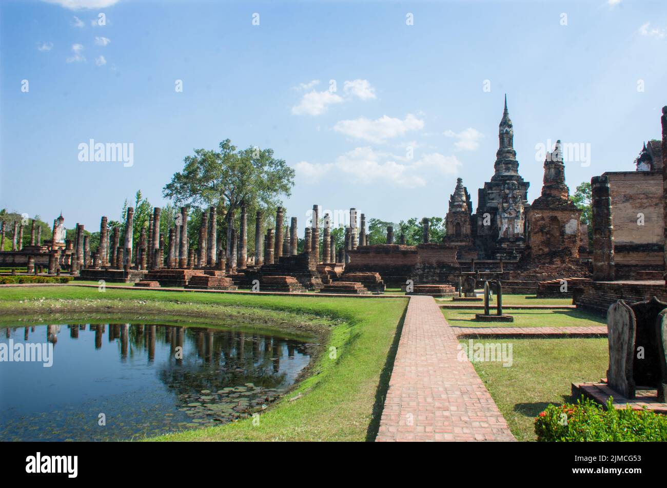 Wat Mahathat, Sukhothai Historical Park Banque D'Images