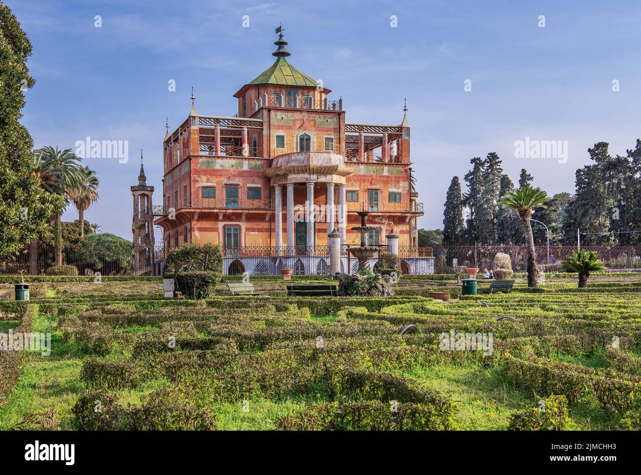 Palazzina Cinese, Palais chinois, Palerme, Côte Nord, Sicile, Italie Banque D'Images