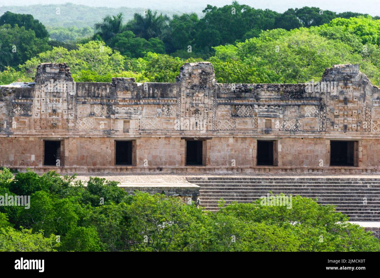 Quadrilatère des Nuns, Uxmal, Yucatan, Mexique Banque D'Images