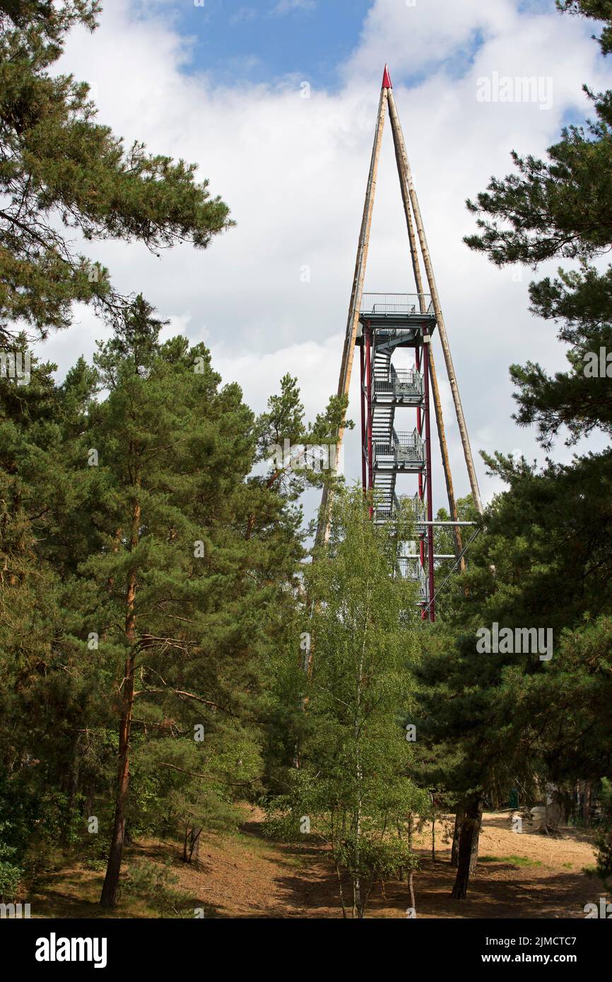 Tour de guet Goetzer Berg, quartier Potsdam-Mittelmark, Brandebourg, Allemagne Banque D'Images