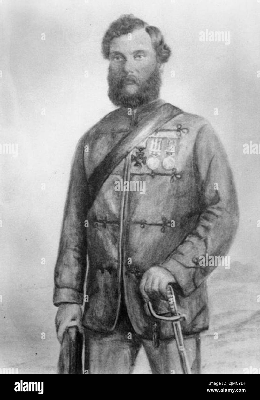 Portrait du colonel Robert Hope Moncrieffe Aitken, qui a reçu le VC pendant la mutinerie indienne. Banque D'Images