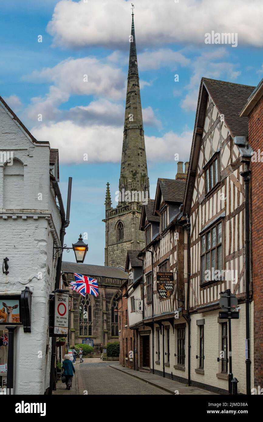 Butcher Row, Shrewsbury, Shropshire, Angleterre Banque D'Images